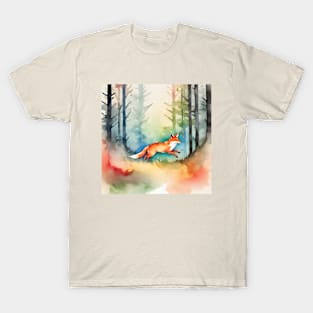 Watercolor Fox Spirit Animal T-Shirt